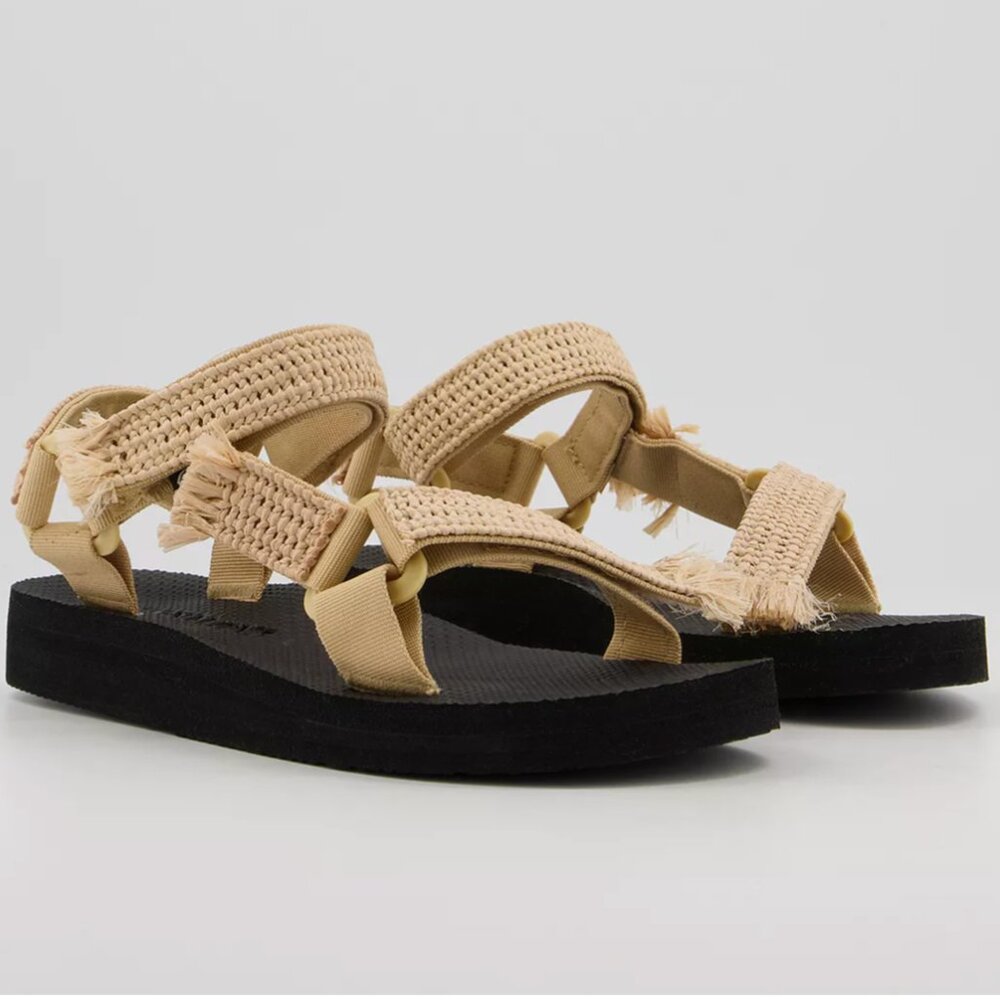 ARIZONA LOVE Trekky Raffia in Natural Sandals, Size EU 38 / 8